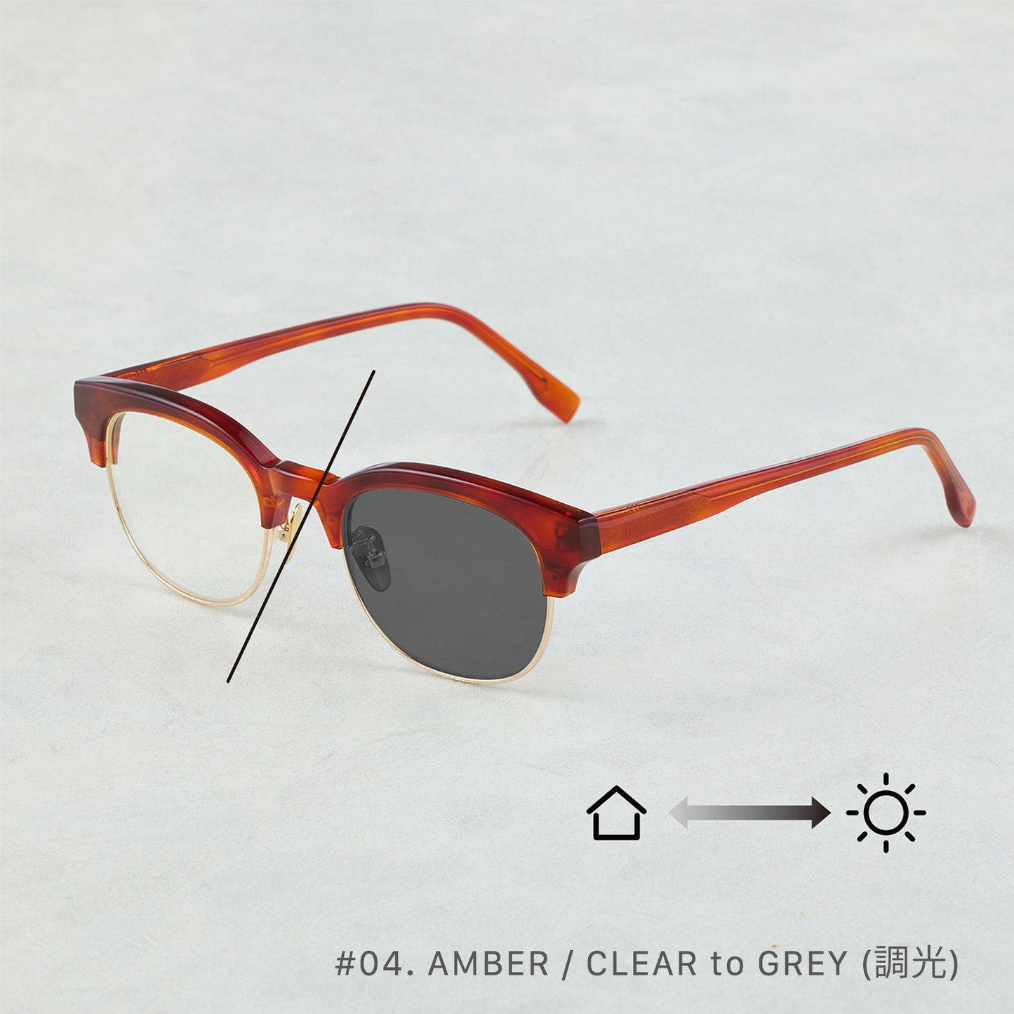 #04 DARK TORTOISE/CLEAR