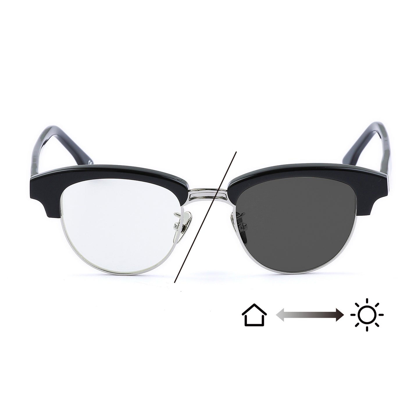 #08 BLACK / CLEAR to GREY(調光)