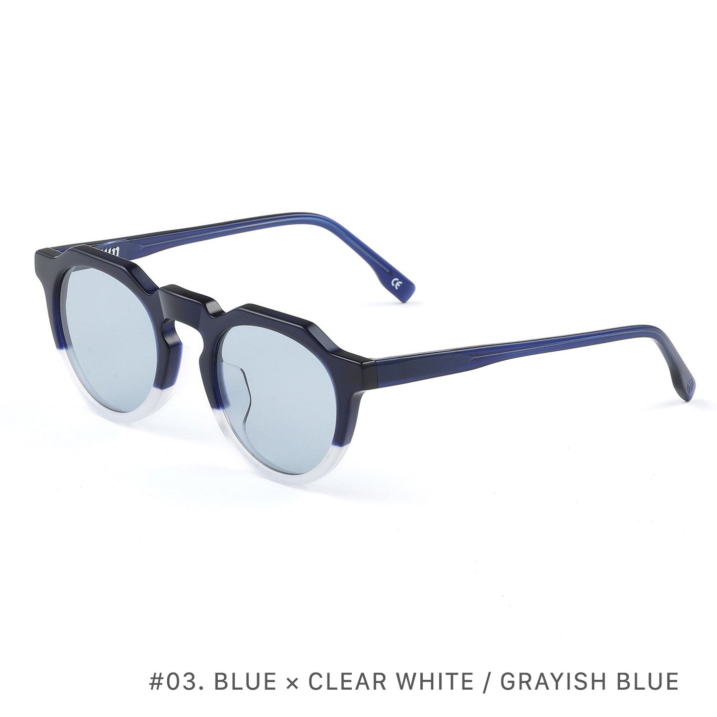 #03　BLUE × CLEAR WHITE / GRAYISH BLUE