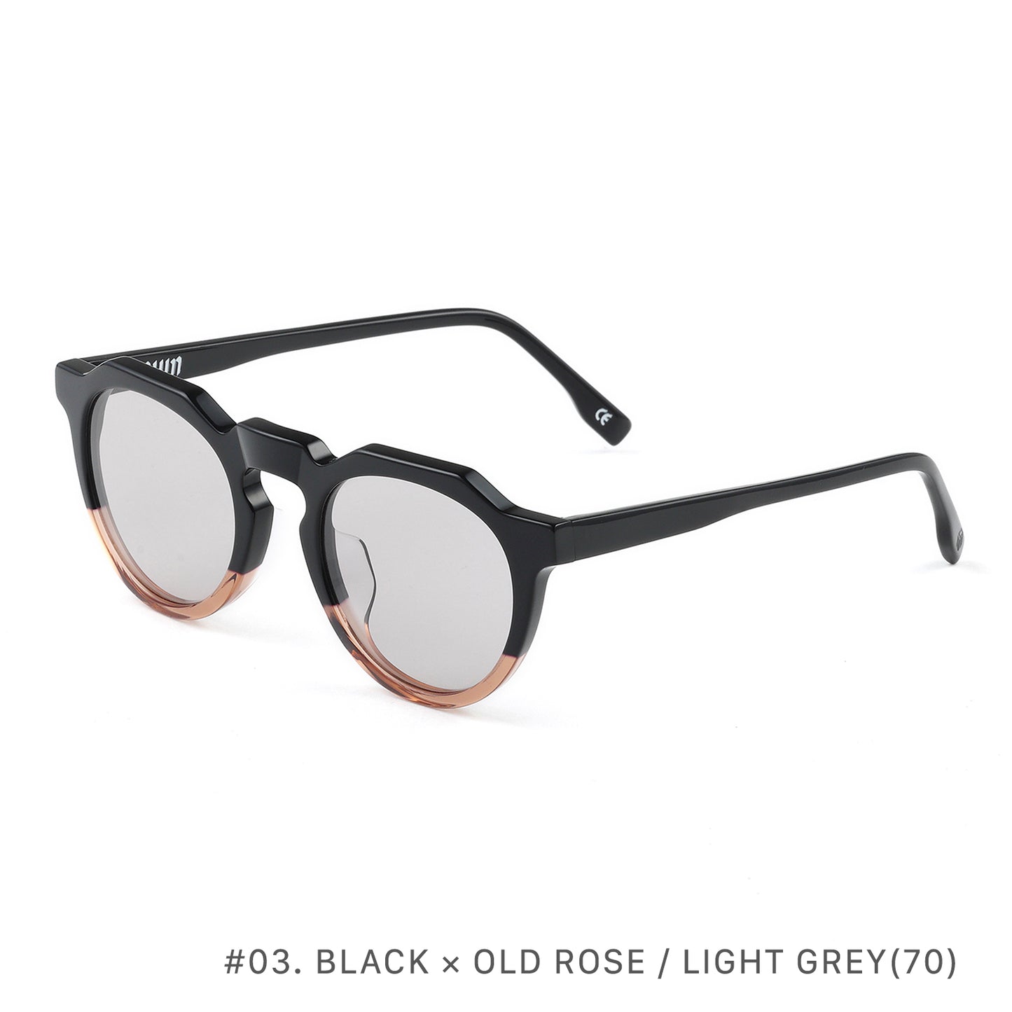 #03　BLACK × OLD ROSE / LIGHT GREY