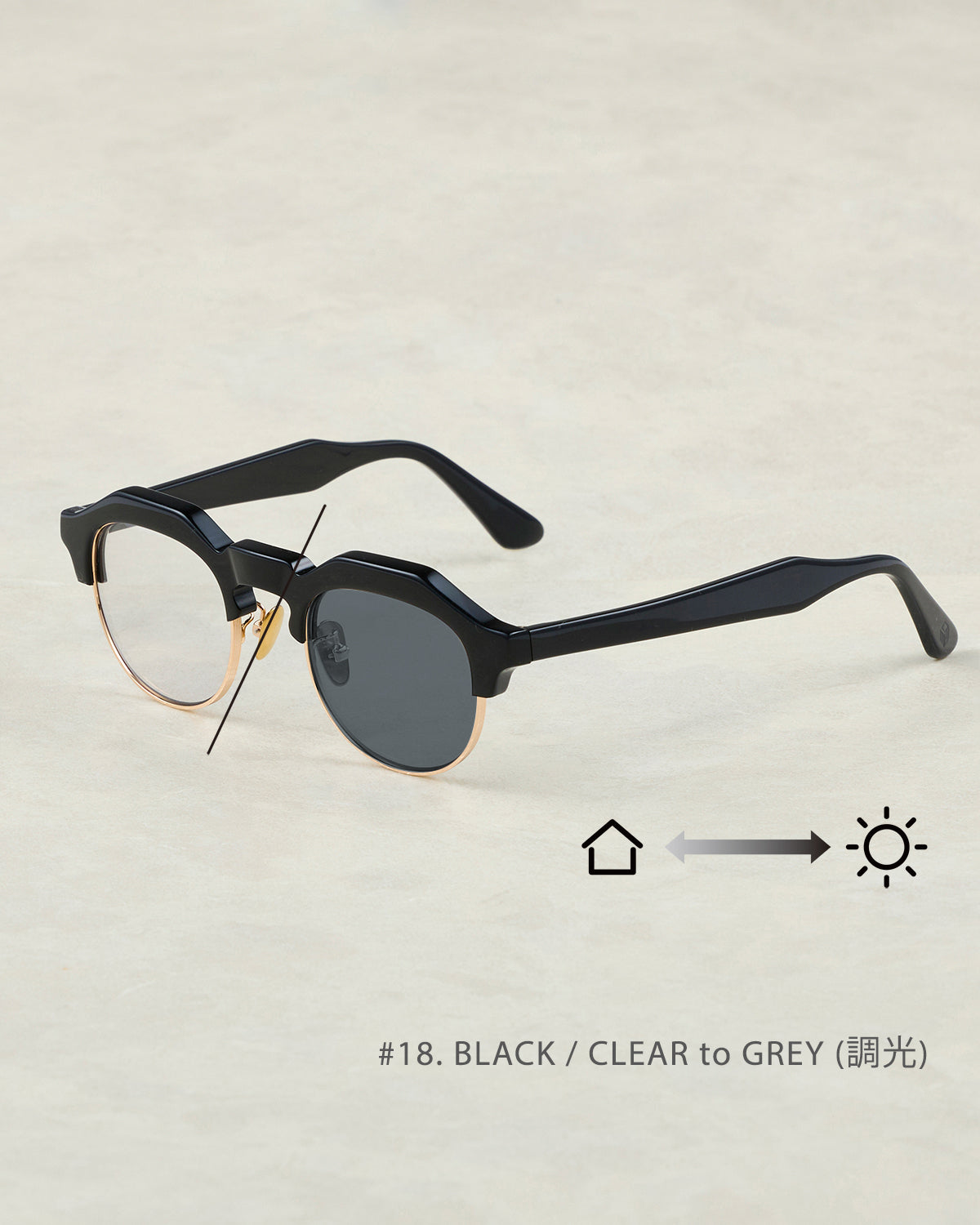 OWN　#18 BLACK / CLEAR to GREY (調光) サングラス 18 BLACK / CLEAR to GREY (調光) – OWN ONLINE BOUTIQUE