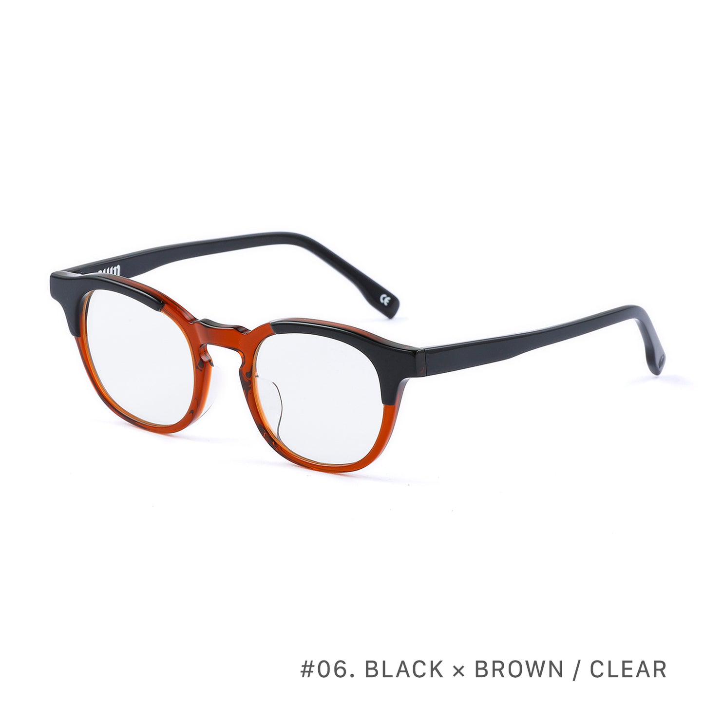 #06　BLACK × CLEAR / CLEAR BROWN